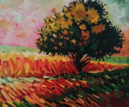 Lumi&egrave;re dans l'arbre 75 x 60 2022