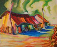 Cabanes de St-Trojan ( non disponible ) 65 x 54 2017
